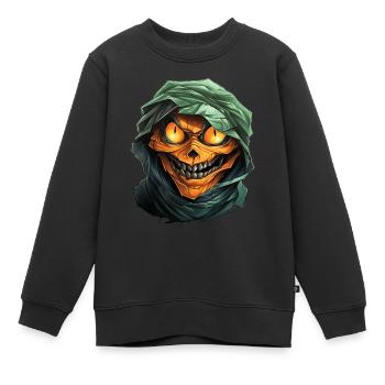 Halloween Spooky Cartoon Mummy - Kinder Premium Organic Sweatshirt - Schwarz - Vorne - AI Model Kid Female (0cm)