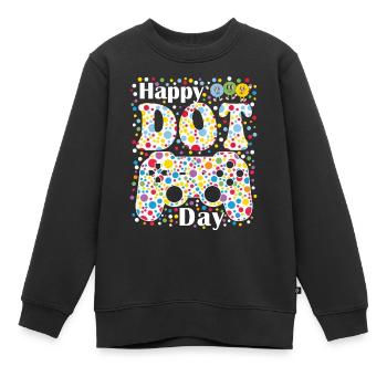 Happy Dot Day Gamer - Kinder Premium Organic Sweatshirt - Schwarz - Vorne - AI Model Kid Female (0cm)