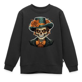 Day Of The Dead I Sugar Skull I Dia De Los Muertos - Kinder Premium Organic Sweatshirt - Schwarz - Vorne - AI Model Kid Female (0cm)