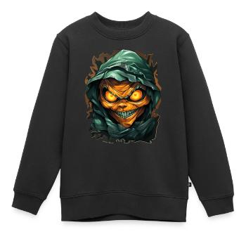 Halloween Spooky Cartoon Mummy - Kinder Premium Organic Sweatshirt - Schwarz - Vorne - AI Model Kid Female (0cm)