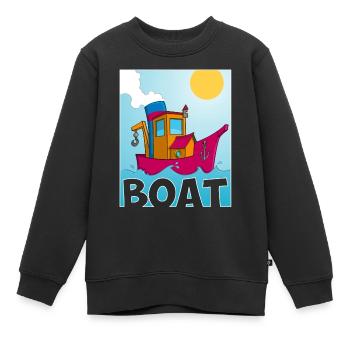 Buntes Bild eines lustigen Schleppers - Kinder Premium Organic Sweatshirt - Schwarz - Vorne - AI Model Kid Female (0cm)