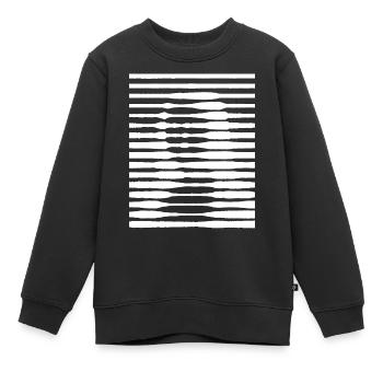 MONA bande - Sweat Premium enfant bio - noir - Devant - AI Model Kid Female (0cm)