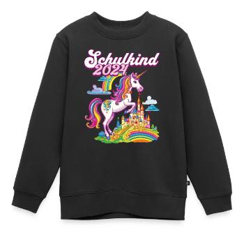 Écolier 2024 Licorne Inscription Étudiant - Sweat Premium enfant bio - noir - Devant - AI Model Kid Female (0cm)