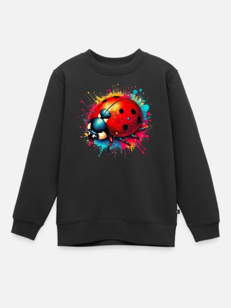 Marienkäfer - Kinder Premium Organic Sweatshirt - Schwarz