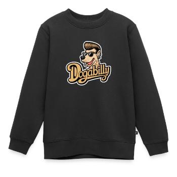 Chien avec des lunettes de soleil - Sweat Premium enfant bio - noir - Devant - AI Model Kid Female (0cm)