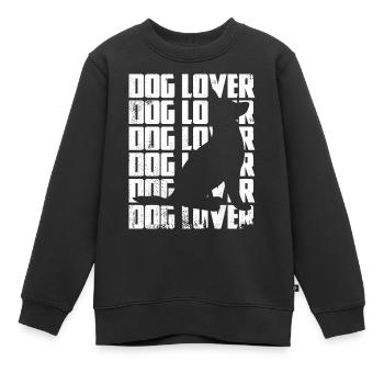 Lustiger Hundeliebhaber - Kinder Premium Organic Sweatshirt - Schwarz - Vorne - AI Model Kid Female (0cm)