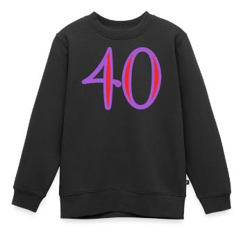 40 - Sweat Premium enfant bio - noir - Devant - AI Model Kid Female (0cm)