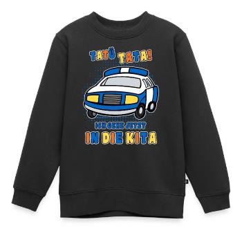 Kita Anfänger Polizeiauto Jungen Geschenkidee - Kinder Premium Organic Sweatshirt - Schwarz - Vorne - AI Model Kid Female (0cm)
