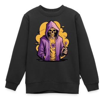 La mort dans le quartier - Sweat Premium enfant bio - noir - Devant - AI Model Kid Female (0cm)