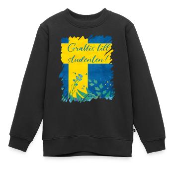 Remise des diplômes de la classe 2024 Fête de remise des diplômes du lycée - Sweat Premium enfant bio - noir - Devant - AI Model Kid Female (0cm)