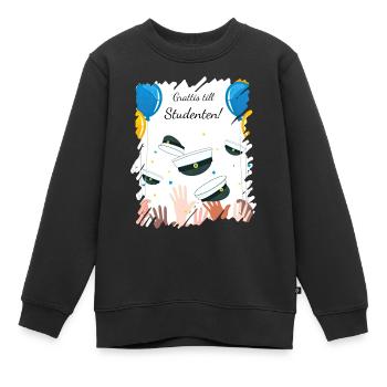 Remise des diplômes de la classe 2024 Fête de remise des diplômes du lycée - Sweat Premium enfant bio - noir - Devant - AI Model Kid Female (0cm)