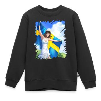 Remise des diplômes de la classe 2024 Fête de remise des diplômes du lycée - Sweat Premium enfant bio - noir - Devant - AI Model Kid Female (0cm)
