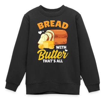 Machine à pain pour la cuisson du pain - Sweat Premium enfant bio - noir - Devant - AI Model Kid Female (0cm)