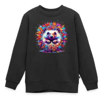 Igel - Kinder Premium Organic Sweatshirt - Schwarz - Vorne - AI Model Kid Female (0cm)