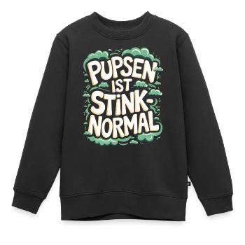 Furzen Spruch Pupsen Stinken Furz Geschenk - Kinder Premium Organic Sweatshirt - Schwarz - Vorne - AI Model Kid Female (0cm)