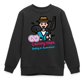 Casting Hope Taumeln im Bewusstsein - Kinder Premium Organic Sweatshirt - Schwarz - Vorne - AI Model Kid Female (0cm)