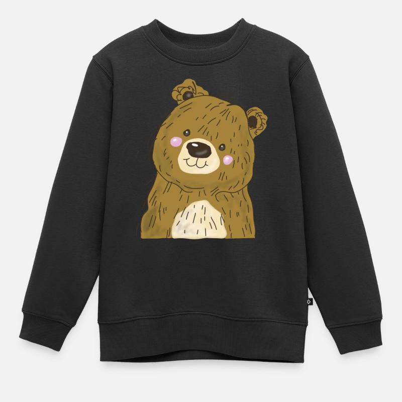 Ourson - Sweat Premium enfant bio - noir