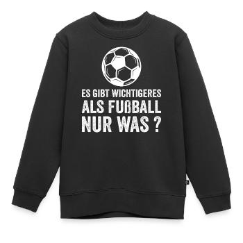 Fußballer Sprüche Lustig - Kinder Premium Organic Sweatshirt - Schwarz - Vorne - AI Model Kid Female (0cm)