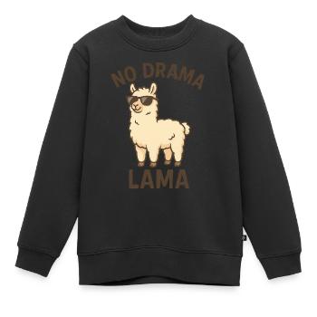 Drame Lama - Sweat Premium enfant bio - noir - Devant - AI Model Kid Female (0cm)