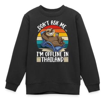 Voyage de vacances en Thaïlande - Sweat Premium enfant bio - noir - Devant - AI Model Kid Female (0cm)