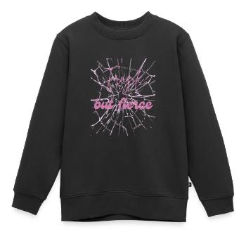 Zerbrechliches, aber wildes Hemd – Weiches Mädchen Edgy Zitat Te - Kinder Premium Organic Sweatshirt - Schwarz - Vorne - AI Model Kid Female (0cm)