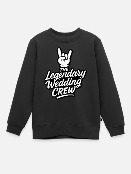 Wedding Crew Wedding Party - Kids Premium Organic Sweatshirt - black