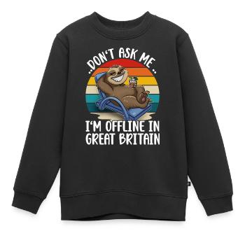 Großbritannien Urlaub - Kinder Premium Organic Sweatshirt - Schwarz - Vorne - AI Model Kid Female (0cm)