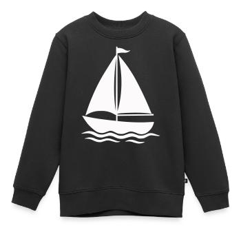 segelschiff - Kinder Premium Organic Sweatshirt - Schwarz - Vorne - AI Model Kid Female (0cm)