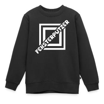 Window cleaning as a job - Kids Premium Organic Sweatshirt - black - Front - AI Model Kid Female (0cm)