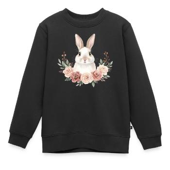 Kaninchen - Kinder Premium Organic Sweatshirt - Schwarz - Vorne - AI Model Kid Female (0cm)