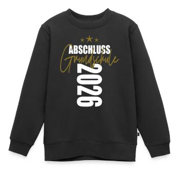 Abschluss_Grundschule_2026 - Sweat Premium enfant bio - noir - Devant - AI Model Kid Female (0cm)