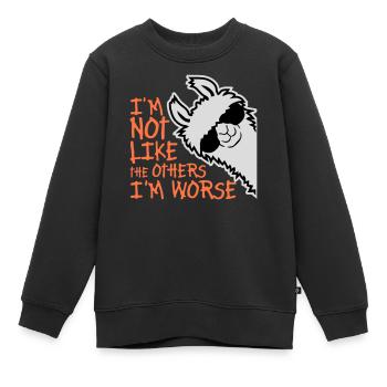 Lama Sonnenbrille Im Not Like The Others I'm Worse - Kinder Premium Organic Sweatshirt - Schwarz - Vorne - AI Model Kid Female (0cm)