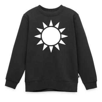 Cadeau de design minimaliste pour les vacances d’été du soleil - Sweat Premium enfant bio - noir - Devant - AI Model Kid Female (0cm)