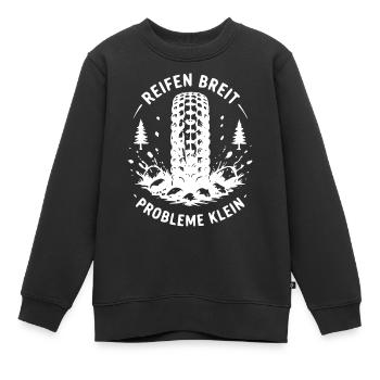 Mikrofonwald Splash-Logo - Kinder Premium Organic Sweatshirt - Schwarz - Vorne - AI Model Kid Female (0cm)