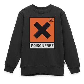 Poisonfree SE X - Kinder Premium Organic Sweatshirt - Schwarz - Vorne - AI Model Kid Female (0cm)
