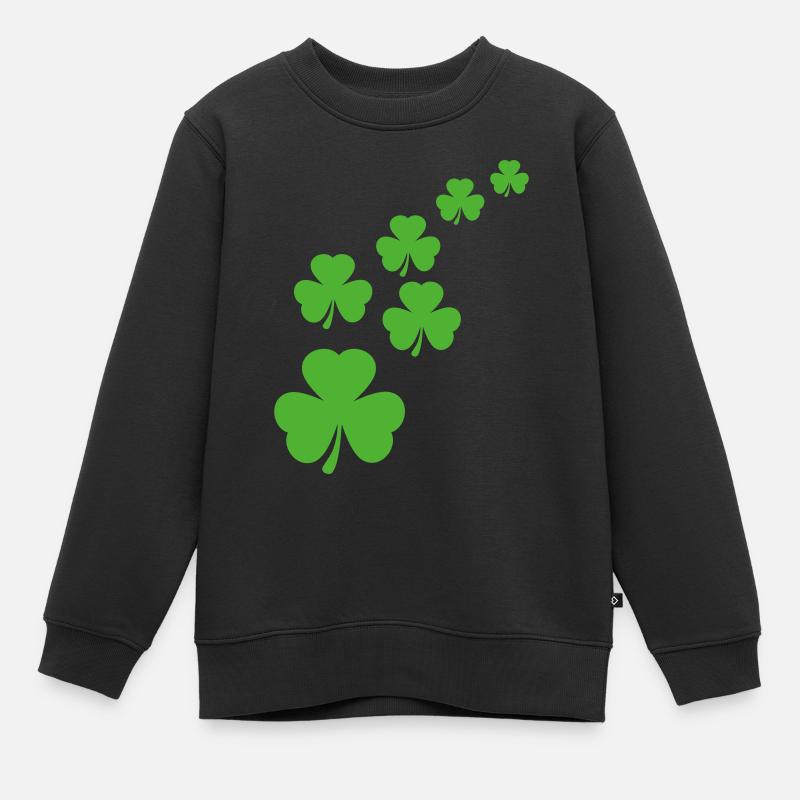 Trèfles de la Saint-Patrick Trinity - Sweat Premium enfant bio - noir