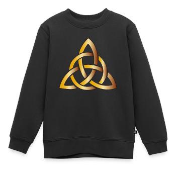Trinity Knot - Kinder Premium Organic Sweatshirt - Schwarz - Vorne - AI Model Kid Female (0cm)