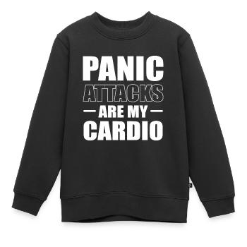 Des attaques de panique cardio. Avec des maladies mentales - Sweat Premium enfant bio - noir - Devant - AI Model Kid Female (0cm)