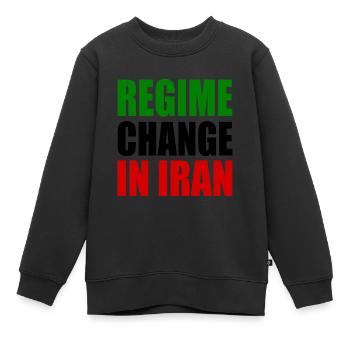 Regime change in iran - Kinder Premium Organic Sweatshirt - Schwarz - Vorne - AI Model Kid Female (0cm)