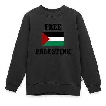 Befreit Palästina - Kinder Premium Organic Sweatshirt - Schwarz - Vorne - AI Model Kid Female (0cm)
