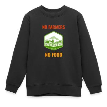 Keine Bauern Keine Lebensmittel - Kinder Premium Organic Sweatshirt - Schwarz - Vorne - AI Model Kid Female (0cm)
