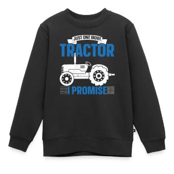 Nur noch einen Traktor verspreche ich Bauernhof Ba - Kinder Premium Organic Sweatshirt - Schwarz - Vorne - AI Model Kid Female (0cm)