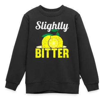 Légèrement amer Limonade Stand Lemon Lover Fruit - Sweat Premium enfant bio - noir - Devant - AI Model Kid Female (0cm)