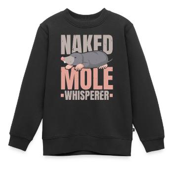Nackter Maulwurf Flüsterer Wildtier Tier Maulwurf - Kinder Premium Organic Sweatshirt - Schwarz - Vorne - AI Model Kid Female (0cm)