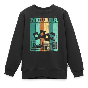 Nevada USA Bundesland Amerika Nevadan Carson City - Kinder Premium Organic Sweatshirt - Schwarz - Vorne - AI Model Kid Female (0cm)