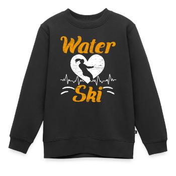 Ski nautique Sports nautiques Ski nautique Ski nautique - Sweat Premium enfant bio - noir - Devant - AI Model Kid Female (0cm)