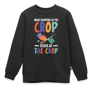 Ce qui se passe à la récolte reste à la récolte - Sweat Premium enfant bio - noir - Devant - AI Model Kid Female (0cm)