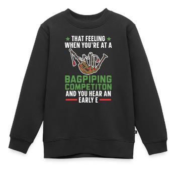 Le sentiment lorsque vous entendez une cornemuse électronique précoce - Sweat Premium enfant bio - noir - Devant - AI Model Kid Female (0cm)
