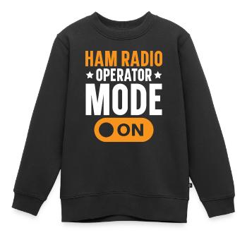 Ham Radio Operator Mode Radio Operator Ham Radio - Kids Premium Organic Sweatshirt - black - Front - AI Model Kid Female (0cm)
