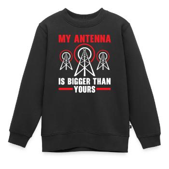 Meine Antenne ist größer als deine Amateurfunkante - Kinder Premium Organic Sweatshirt - Schwarz - Vorne - AI Model Kid Female (0cm)